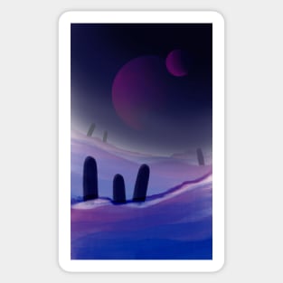 Alien World Standing Stones Sticker